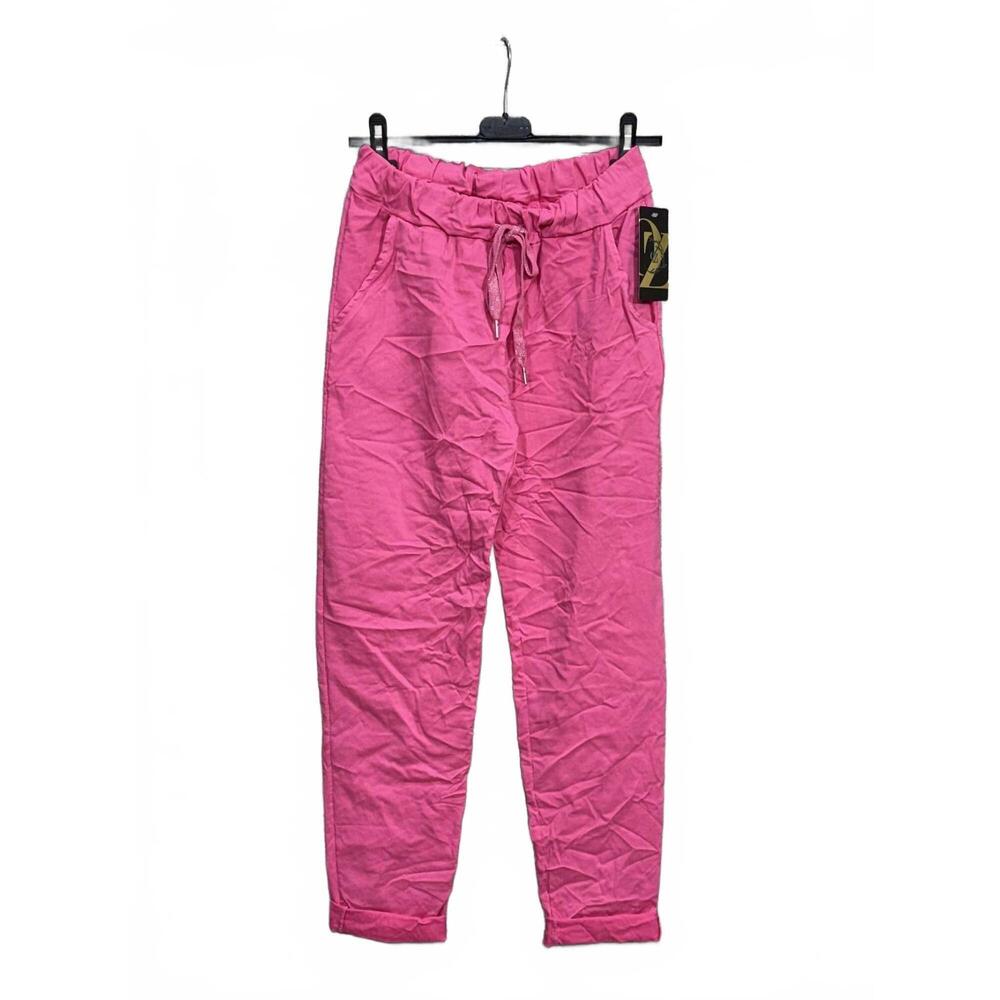 NEW OZ women's plain italian jogger in hot pink